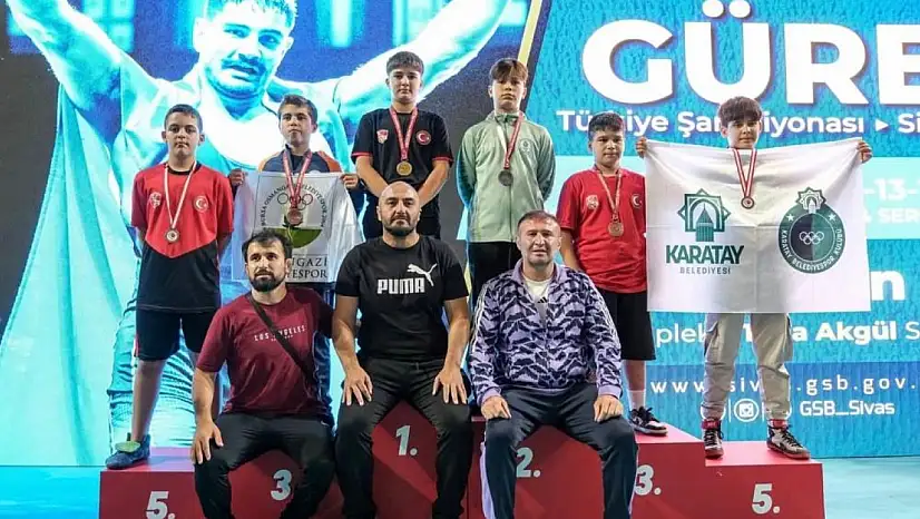 Karatay'ın güreşçileri Türkiye Şampiyonası'nda büyük başarı elde etti