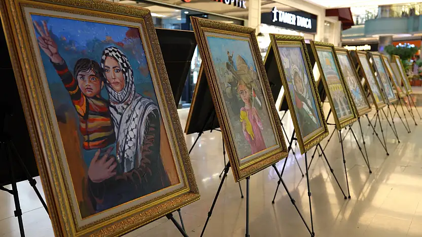 Konya Büyükşehir, Konya'Daki Gazzeli Çocukların Resimlerinden Sergi Açtı