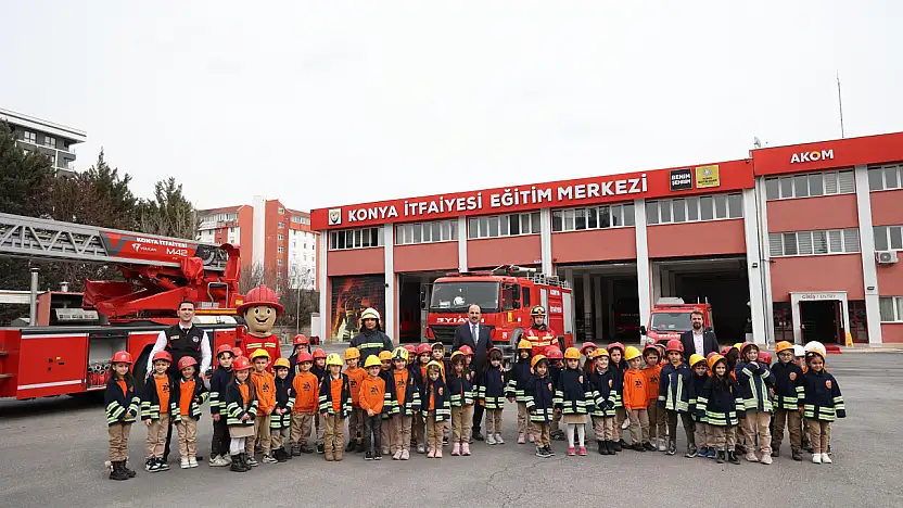 Konya'da 1. Sınıfa Giden 45 Bin öğrenciye İtfaiye Eğitimi Verildi