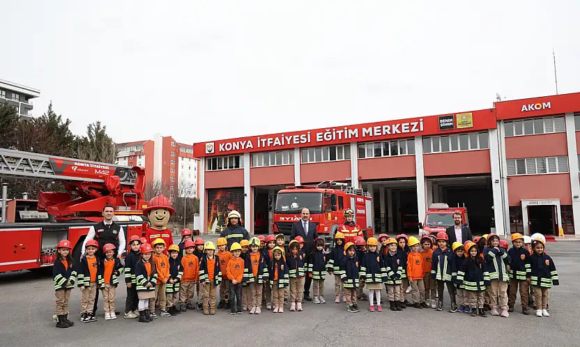 Konya'da 1. Sınıfa Giden 45 Bin öğrenciye İtfaiye Eğitimi Verildi