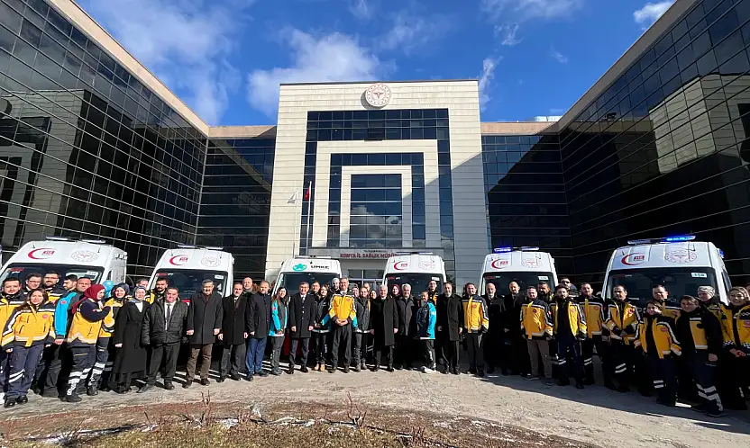 Konya'da Sağlık Filosu Güçleniyor: 14 Yeni Araç Hizmete Girdi