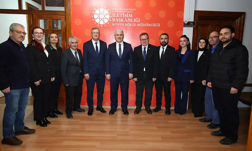 Vali Akın, İletişim Başkanlığı Konya Bölge Müdürlüğünü ziyaret etti