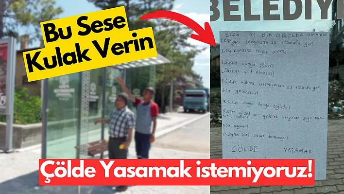 Küçük Yürekten Büyük Mesaj: Çölde Yaşamak İstemiyoruz