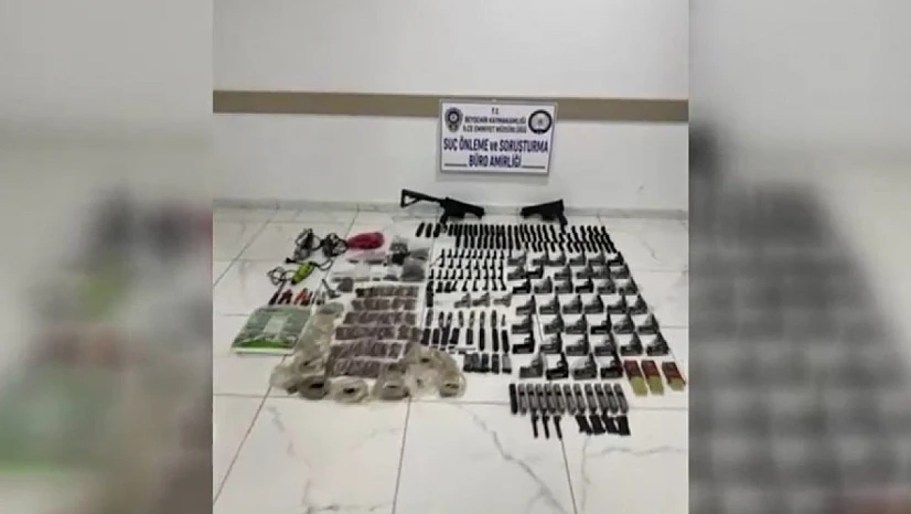 Konya'da kaçak silah imalathanesine dönüştürülen eve baskın
